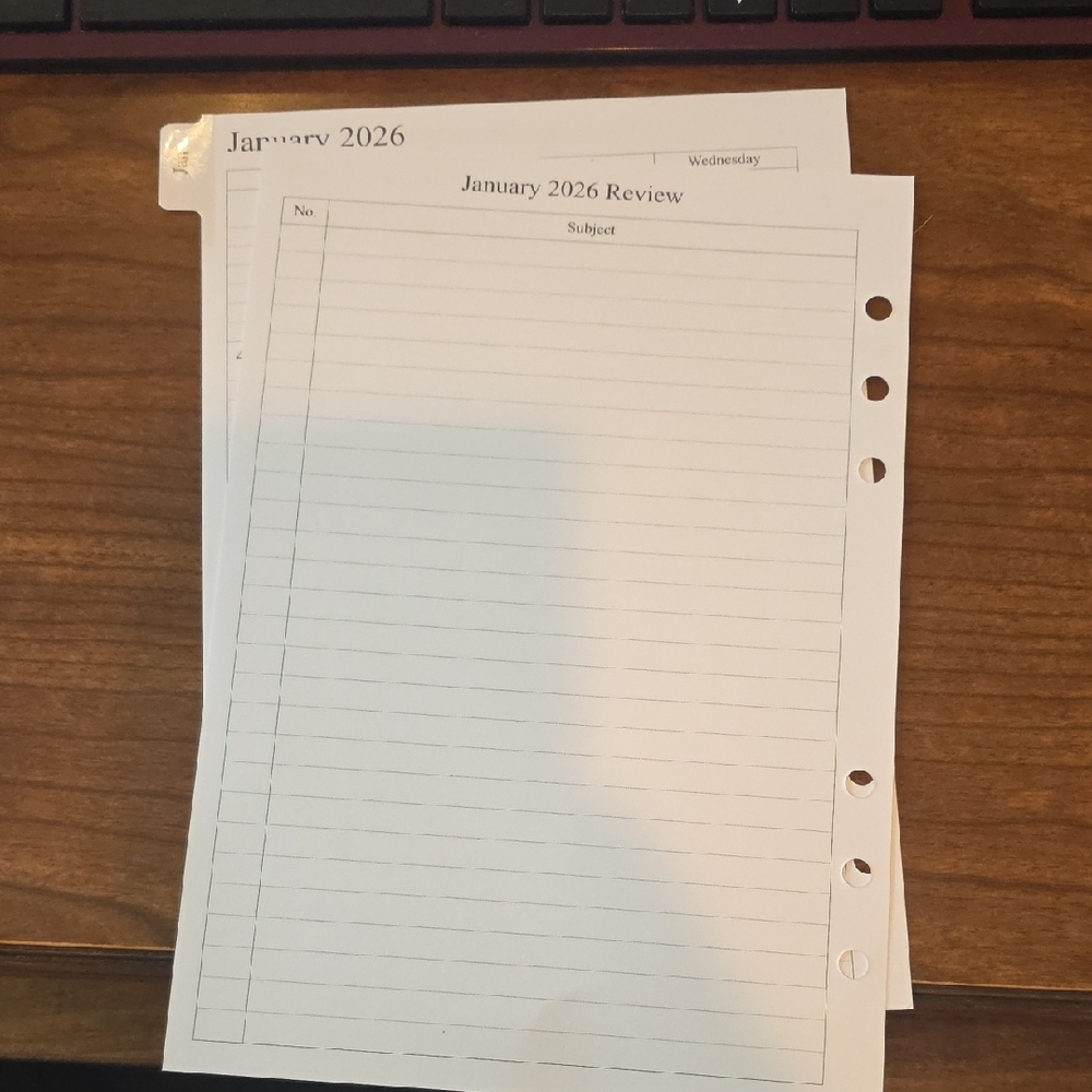 Monthly Planner Refill Pages - Picture 4 of 4